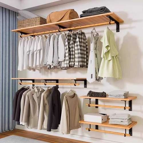 挂钩式衣帽间木板支架重型支架托架钩托带隔板支架三角墙上置物架