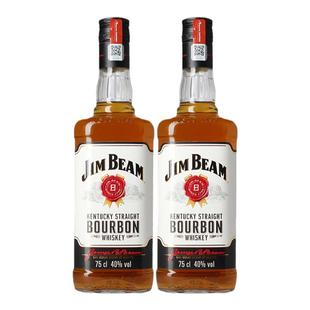 郎家园进口洋酒JimBeam whiskey金宾白占边波本威士忌酒双支