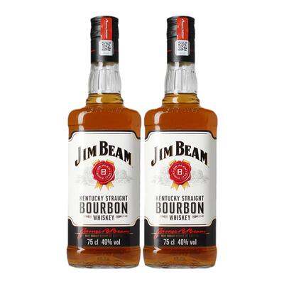郎家园进口洋酒JimBeam whiskey金宾白占边波本威士忌酒双支