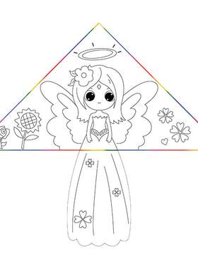 空中舞者空白绘画涂鸦微风易飞