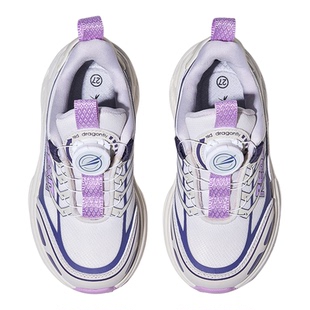 红蜻蜓女童鞋2026春季新款儿童休闲老爹鞋男童运动鞋旋转扣慢跑鞋