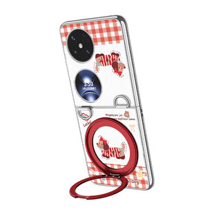 【顺丰闪发】适用华为pocket2手机壳优享版新款折叠旋转磁吸带支架poket皮纹壳packet高级2挂绳链条防摔超薄