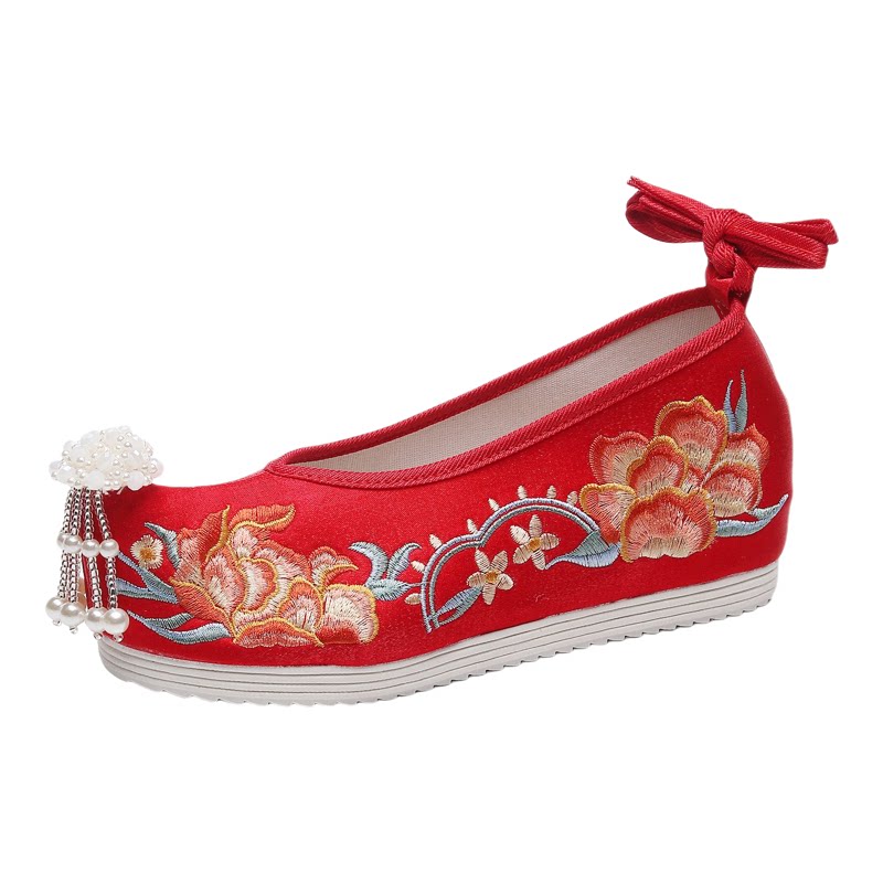 筱筱绣缘内增高绣花秀禾婚鞋