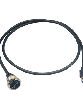 金属圆形M22信号延长母对公数据1米USB3.0插座带线转接模块连接器