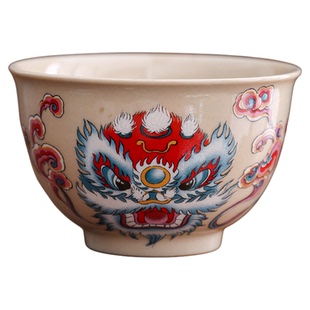 国潮陶瓷主人杯个人茶杯中式客人杯家用品茗杯小号喝茶杯功夫茶具