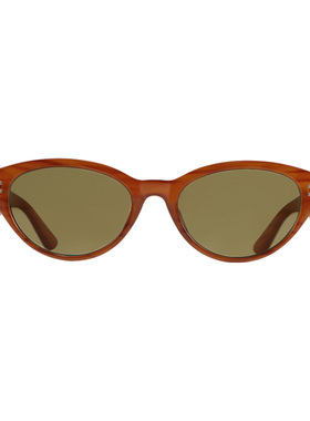 琥珀茶色猫眼墨镜女高级感显瘦显脸小UV400防晒防紫外线太阳眼镜