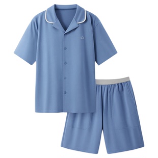 蕉内棉棉301H睡衣男士春夏季短袖短裤纯棉情侣带胸垫女家居服套装