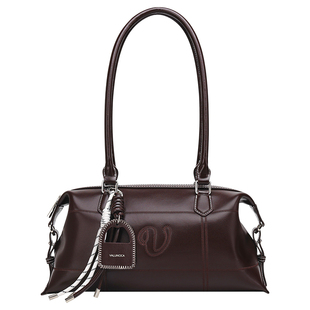 Valuncica/华伦西亚胶卷包新款小众手提法棍包牛皮单肩腋下包包女