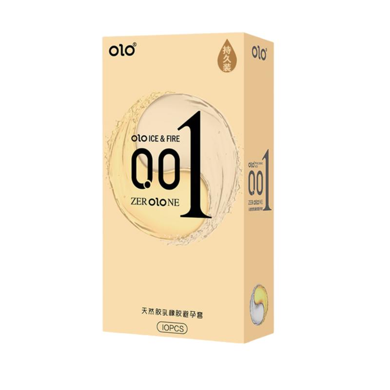 冰火两重天 OLO玻尿酸0.01超薄001安全套天然橡胶胶乳男用避孕套