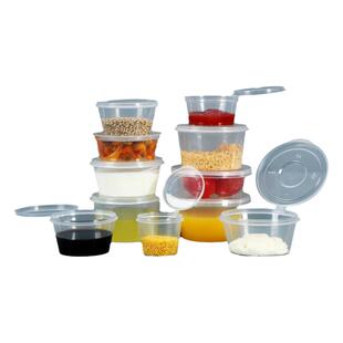 一次性酱料杯25/50/75/100ml小料盒带盖连体外卖打包调料盒酱料盒