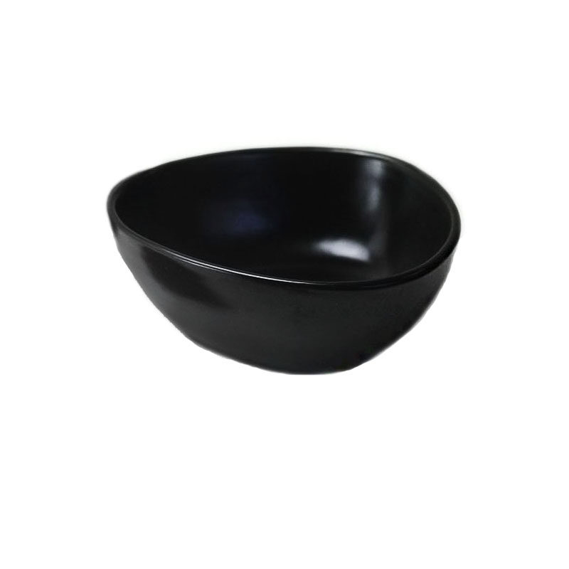 黑色创意造型碗北欧哑光陶瓷小菜碗简约早餐小碗小食碗个性甜品碗