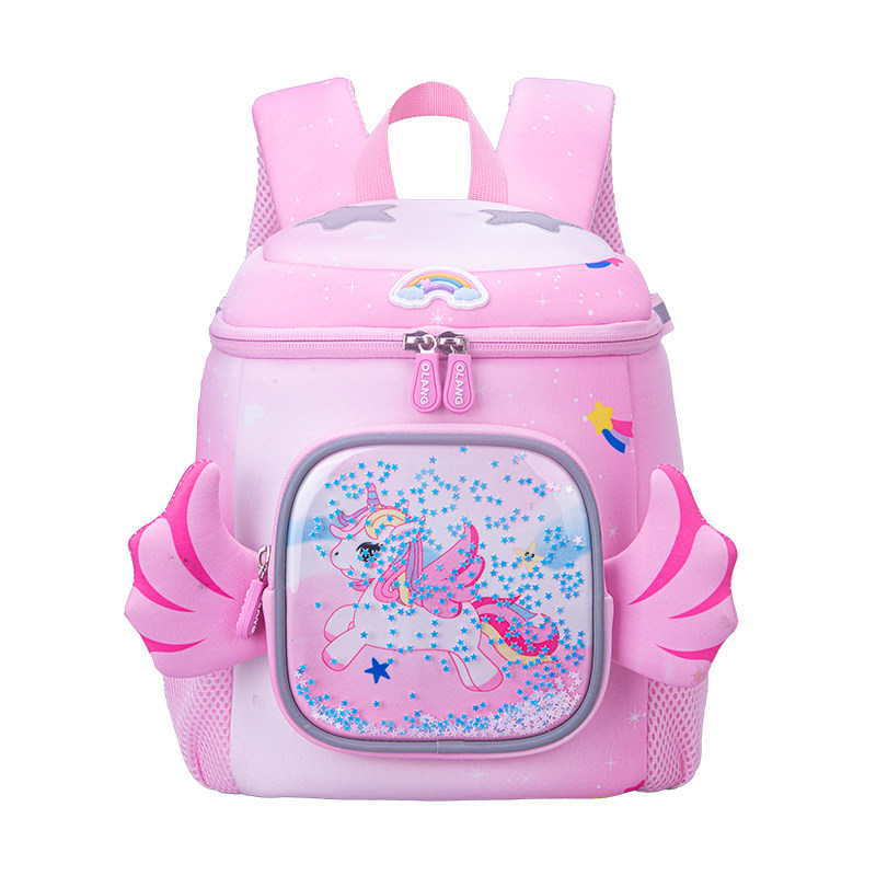 书包幼儿园女孩小中班大班粉色独角兽包包紫可爱旅游外出背包