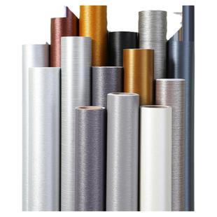 哑光金属膜厨房贴纸自粘翻新家具橱柜不锈钢金色贴膜防水墙纸壁纸