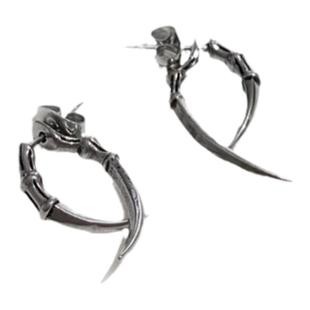 Komeiku 骨节钛钢利爪 暗黑朋克街头 云旗同款 重工尖牙耳钉