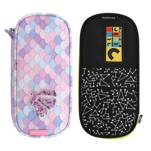 江博士美人鱼铅笔盒小学生笔袋双层文具袋大容量笔盒儿童文具盒