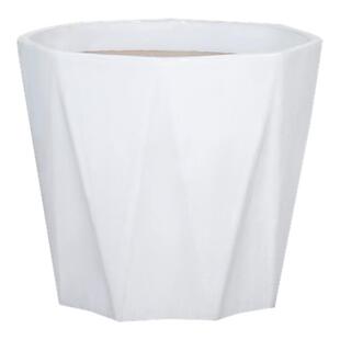 陶瓷花盆托盘八角白色家用桌面落地绿植盆栽红掌萝多肉轻奢高级感