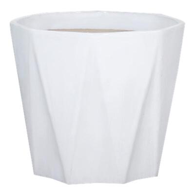 陶瓷花盆托盘八角白色家用桌面