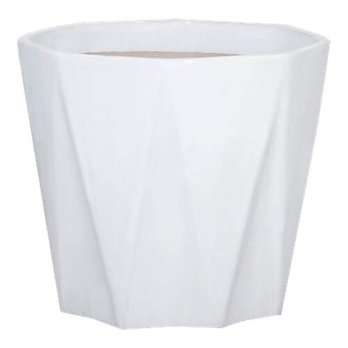 陶瓷花盆托盘八角白色家用桌面落地绿植盆栽红掌萝多肉轻奢高级感