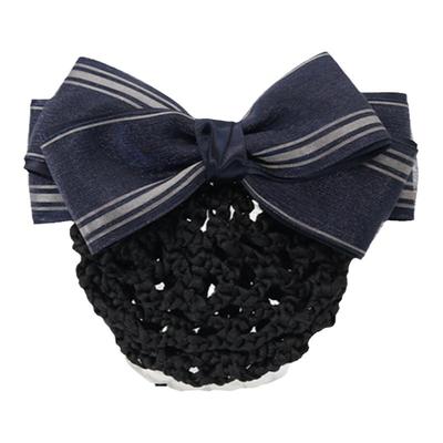 职业头花网兜蝴蝶结员工简约百搭