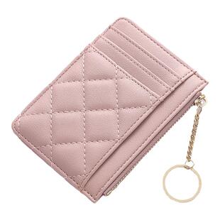 新款钱包卡包女士高级感拉链零钱包卡套 ins风简约百搭小香风超薄