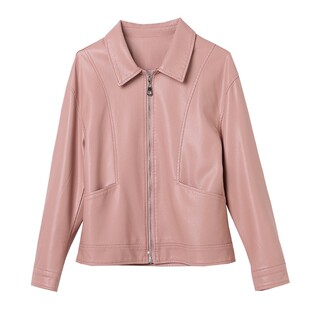 海宁绵羊皮真皮皮衣外套女款2026新款短款春秋高级感小个子皮夹克