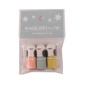 日本本土啾啾鸟笔套铅笔笔帽可爱迷你动物笔套学生文具用品3个装