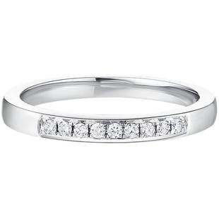 DRFOREVER系列相伴女戒排镶结婚钻石戒指铂金婚戒官方QW0013