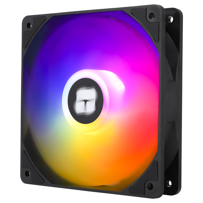 利民Thermalright TL-C12C-S 12cm机箱风扇黑色ARGB反转PWM盒装
