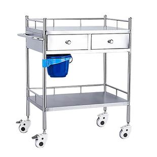 不锈钢治疗车医用推车器械车小推车换药手术车纹绣美容护理车加厚