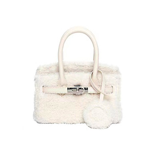 Bag of parody 羊羔毛高级感毛毛包包2025新款秋冬手提铂金斜挎包