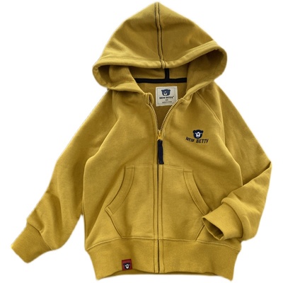 口碑老厂品质男童纯色连帽外套