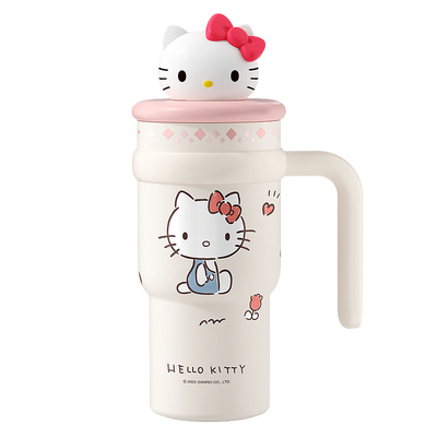 HelloKitty保温杯女生大容量吸管闺蜜元旦跨年新年送女友生日礼物