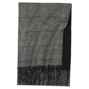 SUCHU素雏 出口纯山羊绒男士羊绒围巾双色双面加厚秋冬格子送礼