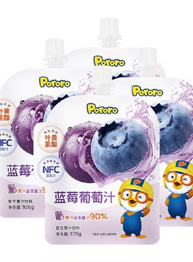 啵乐乐NFC蓝黄双营养105g*4袋