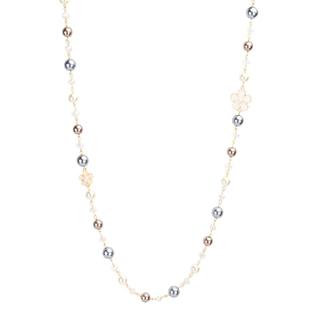 珍珠项链女韩版时尚长款多层水晶挂链秋冬百搭装饰毛衣链韩国饰品