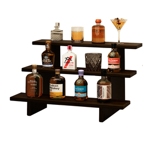 桌面酒架置物架酒杯放置架吧台洋酒展示多层阶梯式酒柜陈列收纳架