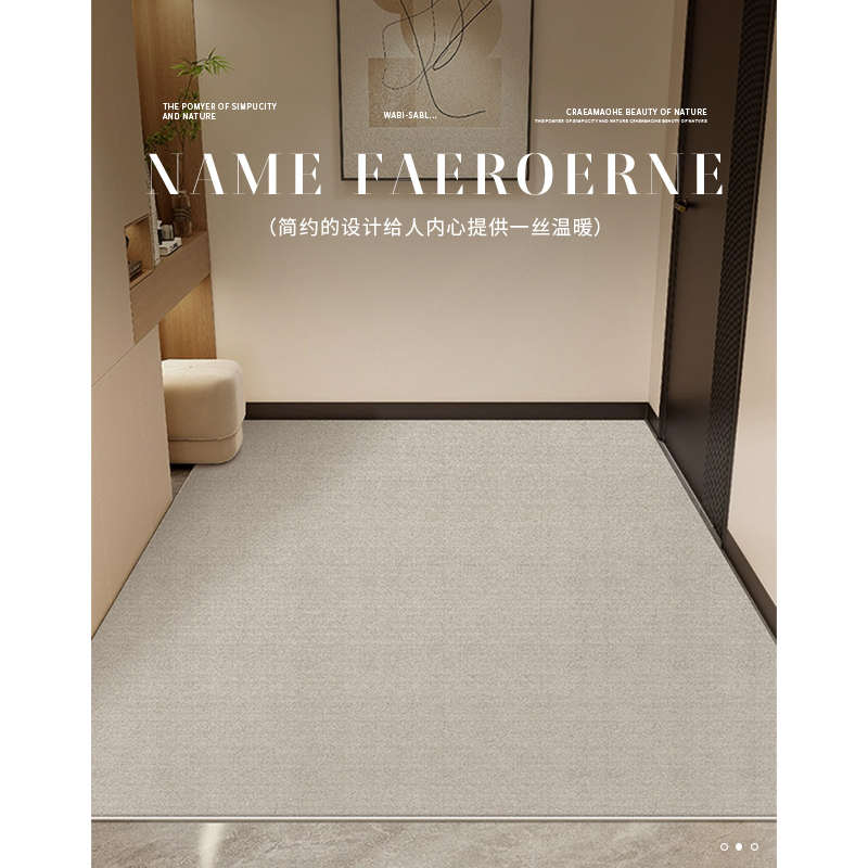 入户地垫免打理家用门口地毯玄关进门门垫耐脏防滑高级感入门垫子