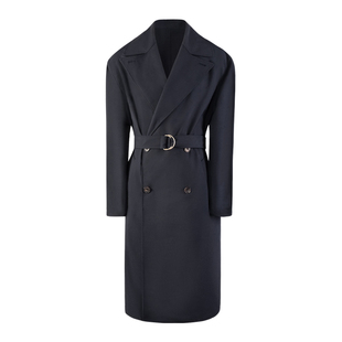 【空气感廓形风衣】CULTUM复古羊毛宽松双排开春风衣外套男中长款