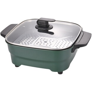 星箭多功能电热锅家用电火锅不粘电炒锅加深电煮锅一体大容量方型