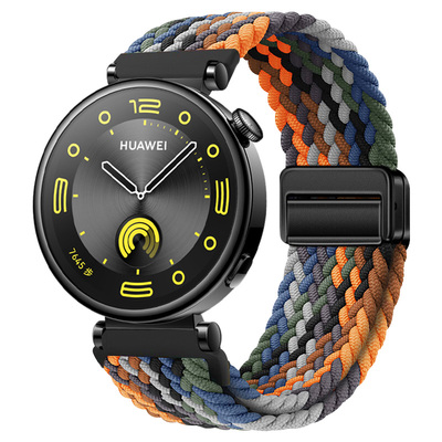 适用于华为gt5手表表带watch5尼龙编织gt6磁吸扣gt5pro腕带22mm弹力绳46运动watch4/3女士gt2男20mm女款18mm