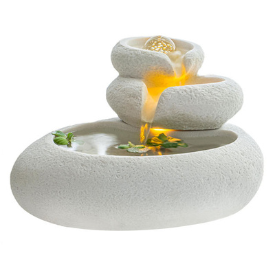 泉涌福来桌面禅意流水摆件