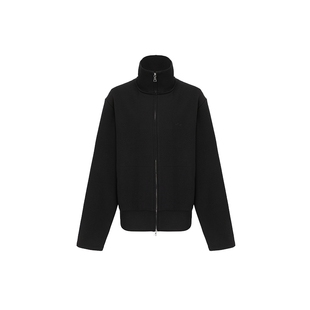 RODERIC WONG秋冬新款舒适立领设计感拉链卫衣针织阔腿裤套装