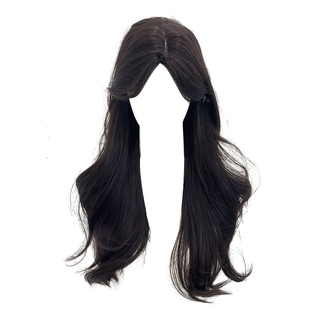 假发女长发六代前额仿真人发自然中分全头套式大波浪卷发假发套