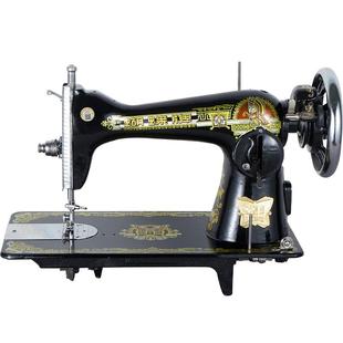 上海蝴蝶牌老式缝纫机家用小型机头电动台式脚踏手提飞人衣车吃厚