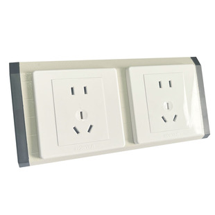 实验室插座盒铝合金边台线槽盒岛型三角斜式暗线底盒定制多位插座