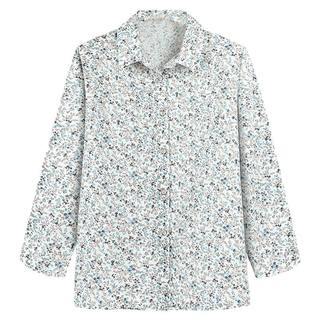 纯棉衬衫女老年人女装妈妈全棉衬衣奶奶装衣服春装老太太夏装上衣