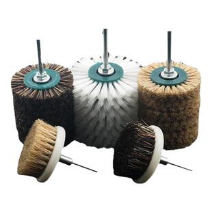 电动文玩刷核桃金刚包浆刷野猪鬃猪毛崖柏根雕刻抛光打磨花头磨头