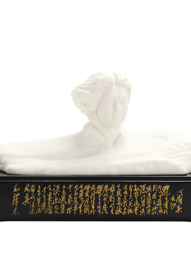 收藏摆件橘子洲头像伟人白瓷陶瓷