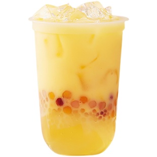 u型奶茶杯一次性90口径塑料透明u型杯商用冰淇淋杯子圣代冷饮杯