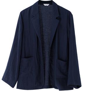 西装外套西服女薄款春秋藏蓝色2026新上衣高级休闲气质高级松弛风